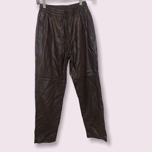 Mango casual faux leather pants